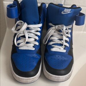 Nike Kids High-Top Sneakers in Blue and Black